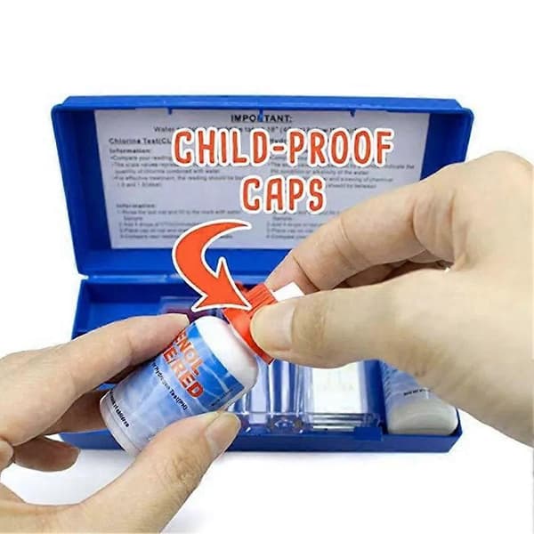 【BQ】PH Klor Vattentestkit Testare Hydrotool Testkit Poolvatten Alkalinitetstest Hydroponik