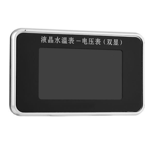 2 stk. 12V 24V 36V Bil LCD Voltmeter 10mm Vanntemperatursensor