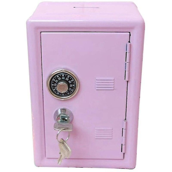 Kids Piggy Bank Mini Piggy Bank Gift Safe Combination With Key Metal Piggy Bank Storage Bedroom Locker