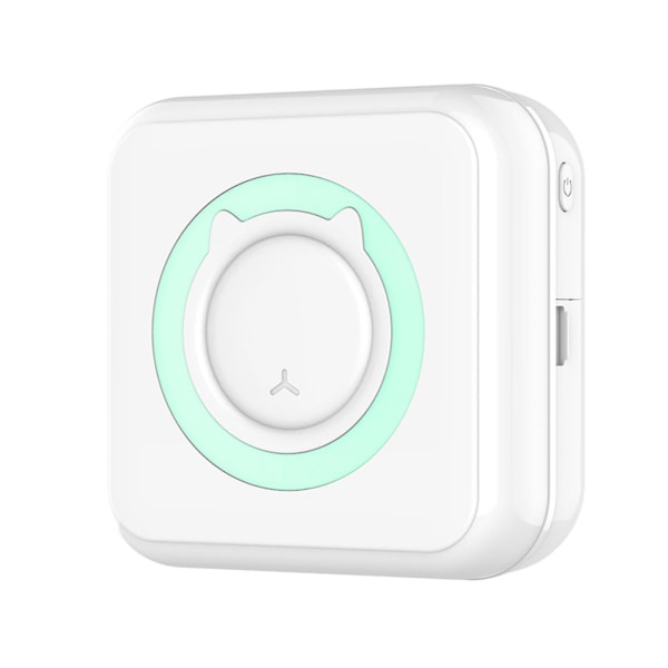 Bærbar Bt-telefon fotoskriverlomme Mini Bluetooth-kompatibel klistremerketermikk C15 White  Green