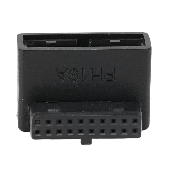 Etupaneelin USB-sovitin - 90° kyynärpää USB3.0 19Pin - 20Pin Header-sovitin PC-emolevyille