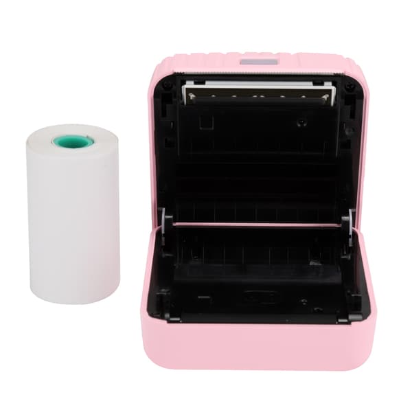 58mm Bærbar Bluetooth Termisk Printer 203 DPI Foto ABS PC Manuel Rivning Pink