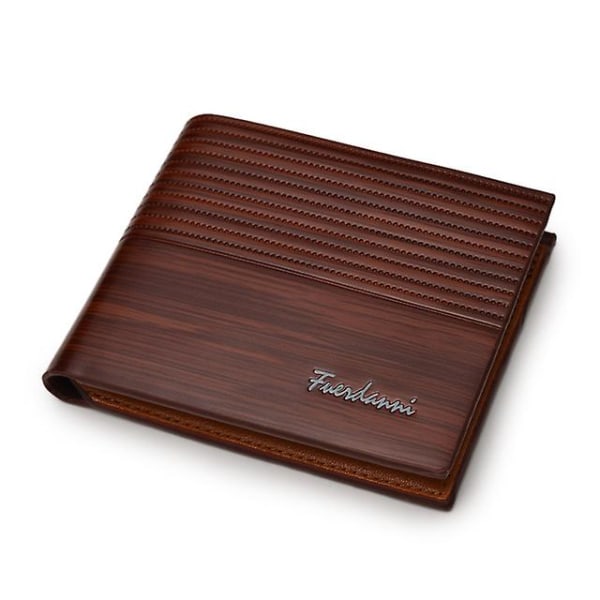 Lommebok for menn Skinn Billfold Slank Hipster Kuskinn Kredittkort-/ID-holdere Innsatser Myntvesker Luksus sammenleggbar forretningslommebok Light Brown
