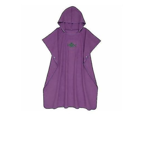 Strandhåndklæde Poncho Badehætte Hurtigtørrende badekåbe Svømmehåndklæde Purple