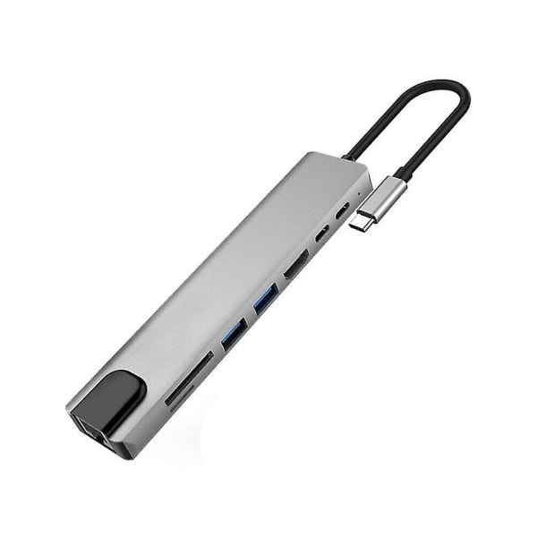 8 In1 Usb-c 3.1 - Type-c USB 3.0 Hub, HDMI Rj45 Ethernet-mikrosovitin