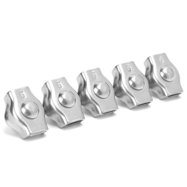 5 st. Repklämma Simplex Rostfritt Stål Marin Maskinvara Fixering för Skogsbruk 6mm/0.24in