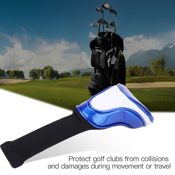 Blå PU Elastisk Bomull Golfkølle Driver Headcover Golfer Tilbehør for #5 Wood