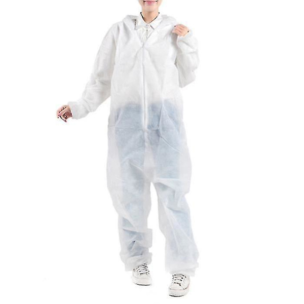 10 Stk Coverall Engangs Non-woven Beskyttende Hætte Arbejdstøj