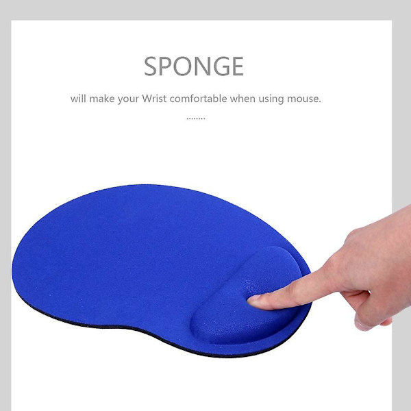 Mouse Mat With Wrist Rest Ergonomic Mouse Pad With Wrist Support Blue