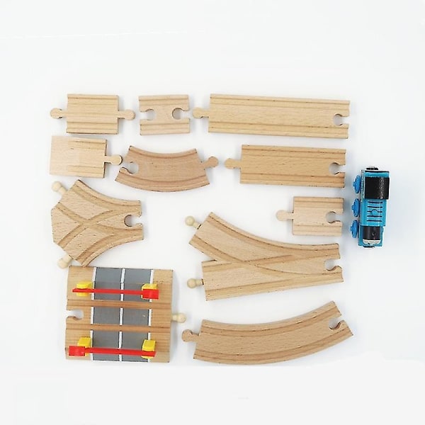 Hhcx-various Wooden Train Track Components Beech Train Track Set Children Train Toys Gifts Accessories Compatible With Thoma Friends Track D -1 beads