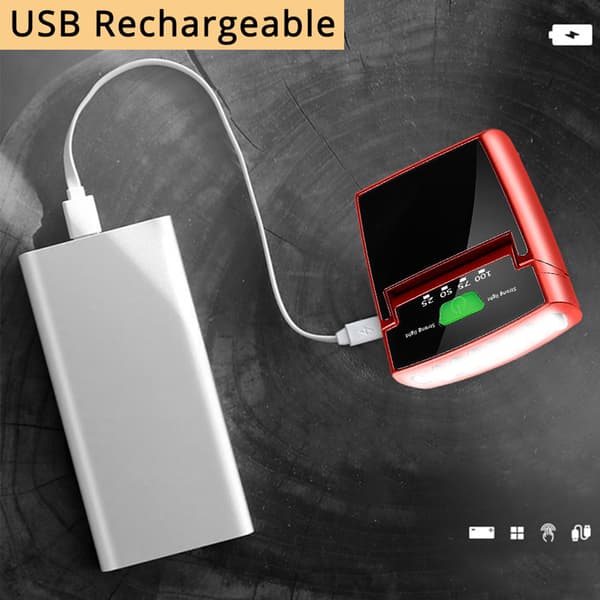 Vanntett USB-oppladbar hodelykt med bevegelsessensor, 6 LED-lys, hattklips, justerbar lampe