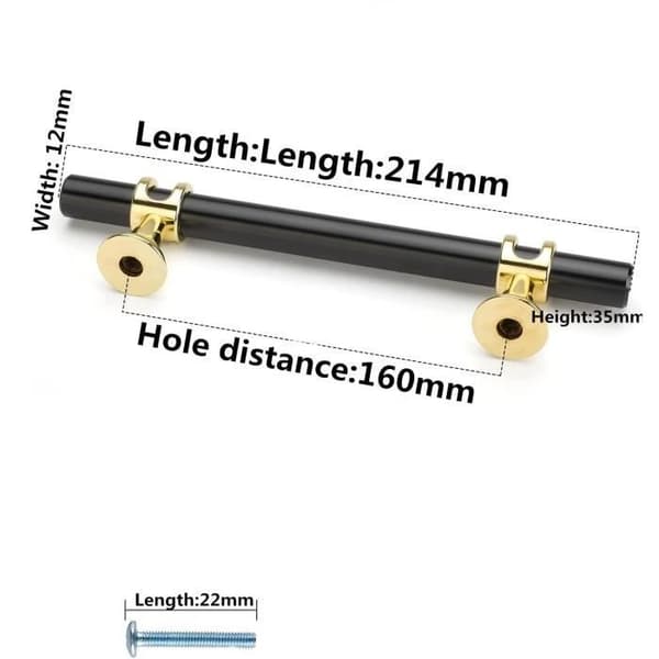 Møbelgreb - Moderne design - Zinklegering - Sæt med 6 stk. - 160 mm hulafstand