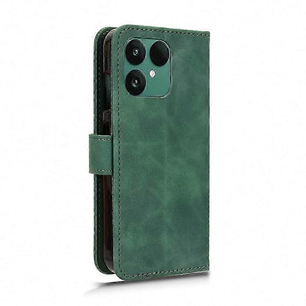 Skinndeksel til Fairphone 6, fallsikkert lommeboketui med sammenleggbart grep, grønt