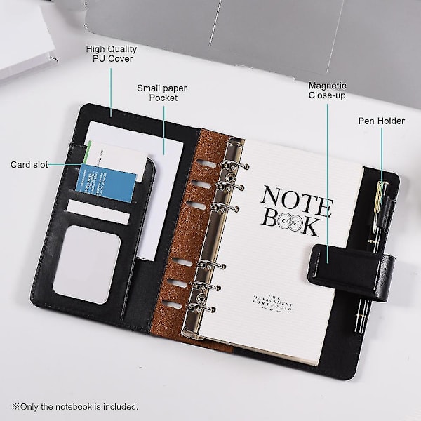 A6 Pärm Business Office Planering Notebook Agenda Dagbok Kontorspapper 3pcs