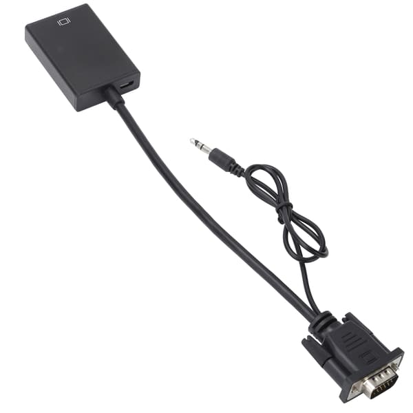 Signal Konverter Analog til Digital Konvertering med Audio Strømforsyning HD Kabel Adapter E305Sort
