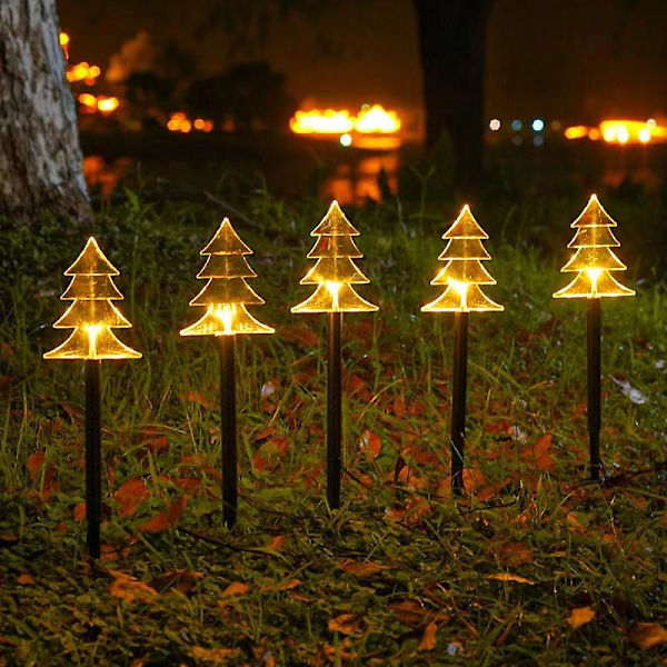 Tähti- tai lumihiutale-LED-puutarhavalot – LED-polkukoriste Puutarhan nurmikkopatio – Joulun hehkuvat joulukoristeet christmas tree