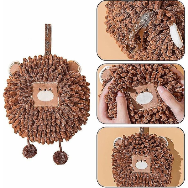 Mikrofiberhandduk, handduk, hängande handduk för badrum, bollform, hängande handtork, torr handduk för