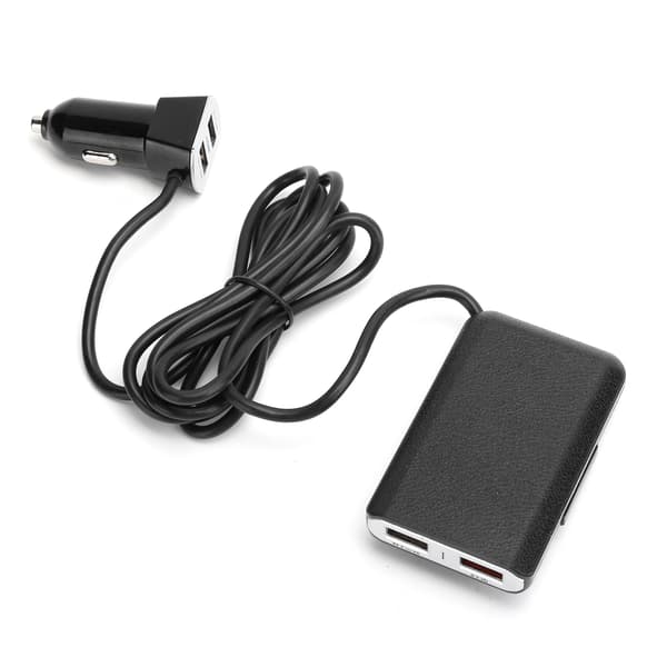 4 USB-strømporter Billader Hurtiglading 3.0 7.2A 54W Mobiltelefonladeradapter