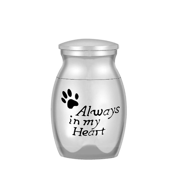 Aluminiumslegering Memorial Pet Kiste Urne - Lille Souvenir Urne S altid i mit hjerte S always in My heart