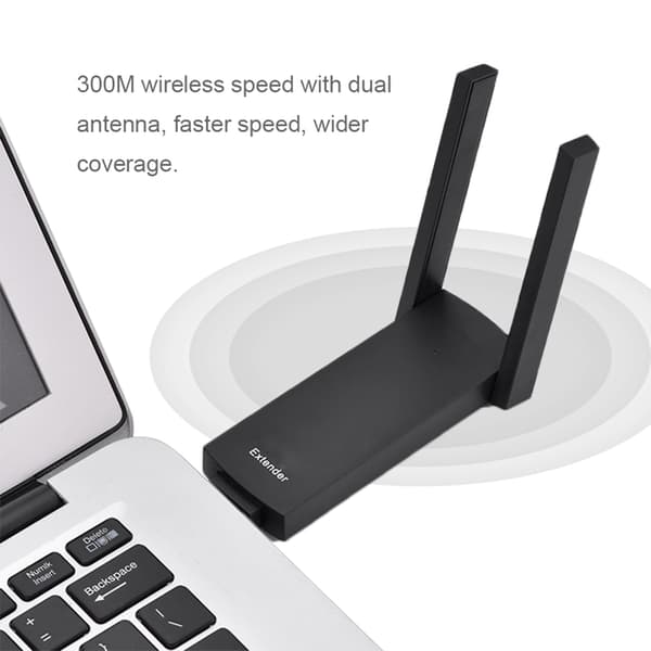 Bærbar Dual Antenne WiFi Signal Range Extender