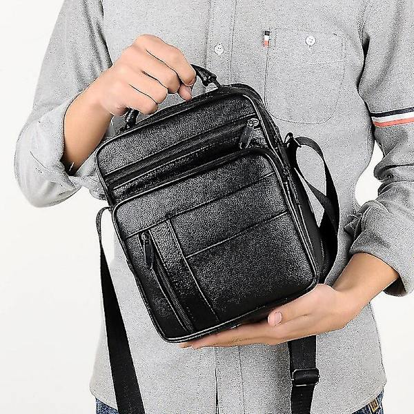 Casual Miesten Business aitoa nahkaa Mini Crossbody laukku lehmän iho