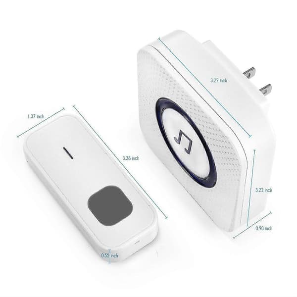 Trådløs dørklokke til hjemmet - Smart vandtæt touch-knap med Ding Dong-lyd Dc (Battery Model)