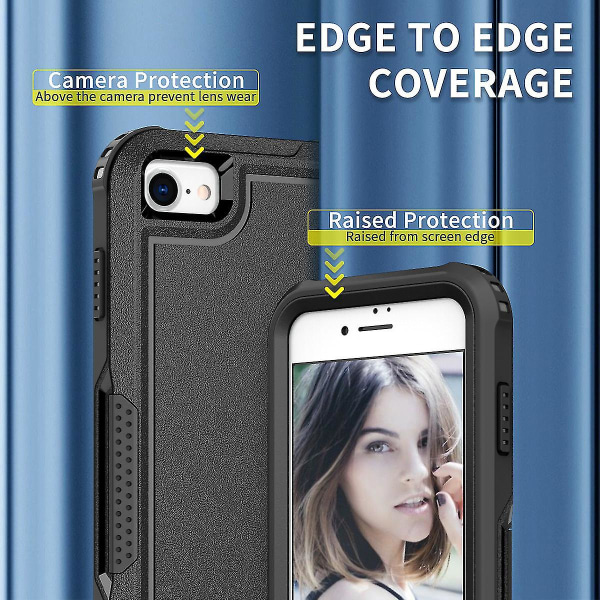 Stöd Trådlöst case för Iphone 6/7/8 Se2 Se3, Kameraskydd, Fyrhörnsskydd, Knappskydd