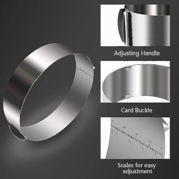 Kageform ring 62 tommer, justerbar rund kagering form rustfrit stål rund