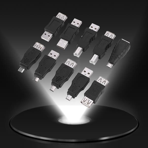 40-pakke med vinklede Mini Micro Type B hann USB2.0-adaptere
