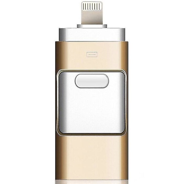 3 i 1 USB Flash Drive Utvidelse Memory Stick Otg Pendrive For Iphone Ipad Android Pc Gold 32 GB
