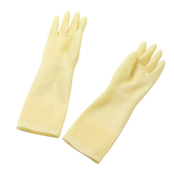 38/45cm Kitchen Clean Gloves Waterproof Long Sleeve Gloves Rubber Latex Gloves For White S