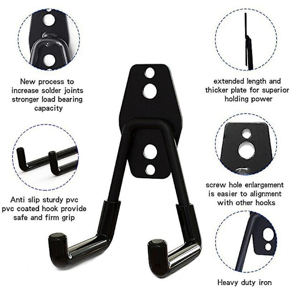 Heavy Duty Metal Hook Garage Organizer Seinäkiinnitys Polkupyörän ripustuskoukut Yellow C