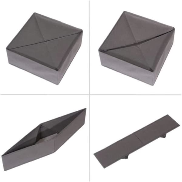 Skuffeorganisator - Non-woven stof - 2-pak - 24 rum - Grå - Moderne design