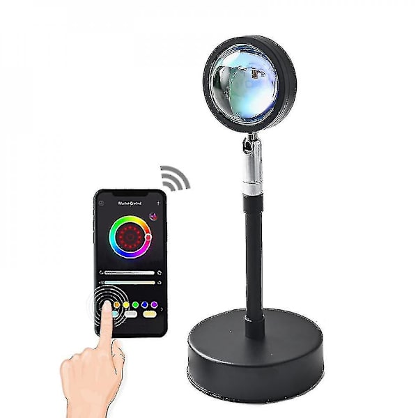 16 färger solnedgångslampa Rgb-app Fjärrkontroll Atmosfärprojektion Led nattljus för hemmets sovrumsdekoration