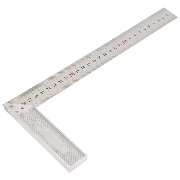 30 cm Rett vinkellinjal i aluminiumlegering (Standard)