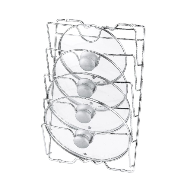 Metal Tørrepande Grydestativ Vægmonteret 5 Lags Holder Grydestativ Låg Stativ Ske Holder Køkken Organiser