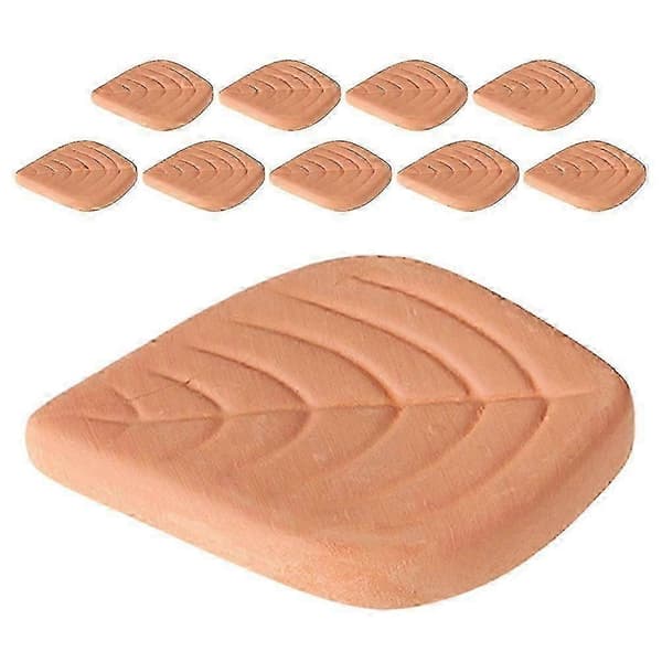 【BQ】Brun Sukker Blødgører Blad Terracotta Disk til Madopbevaring 10 Stk.