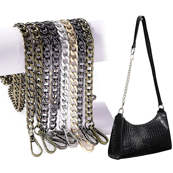 Handbag Chain Double Buckles Fashionable Widely Applied Shoulder Bags Straps Replacement For Women Antique Brass