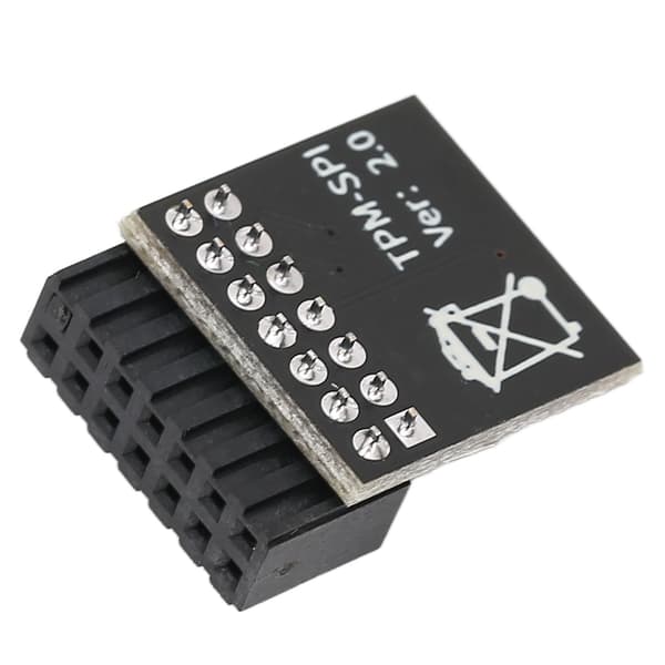 TPM 2.0 Krypterings Säkerhetsmodul 14-stifts Stark Kryptering TPM-Processor Svart TPM-Modul Systemkomponenter för Asus