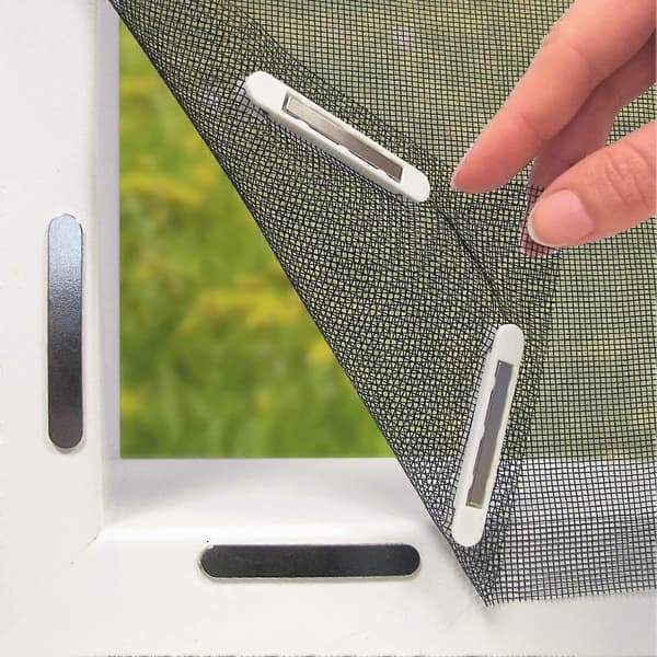 【BQ】3PCS Window Fly Screen with Magnetic Attachment, Individually Trimmable to 150x130cm Mosquito Net size