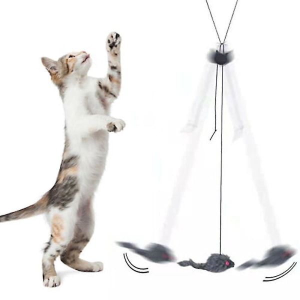 Hhcx-pet Cat Toy Mouse Hanging Automatic Funny Cat Teaser For Cat Cage Door Indoor