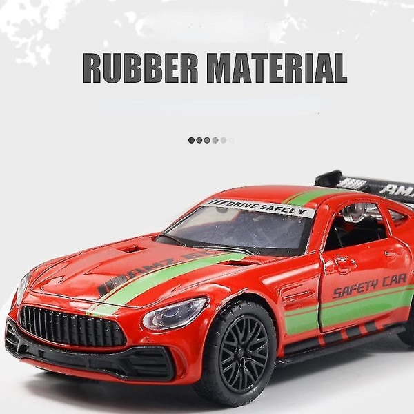 Hhcx-1:36 Legeret bilmodel Fast And Furious Pull Back Samlerobjekt Racing Track Drift Car Models Diecast Legetøj Julegave til drenge R8 Black-orange