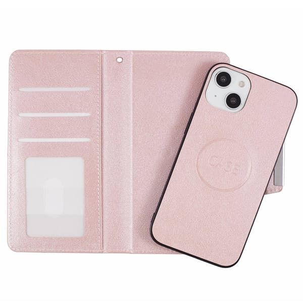 iPhone 13 - 2i1 Læder Magnetcover / Etui - Rose Gold 85