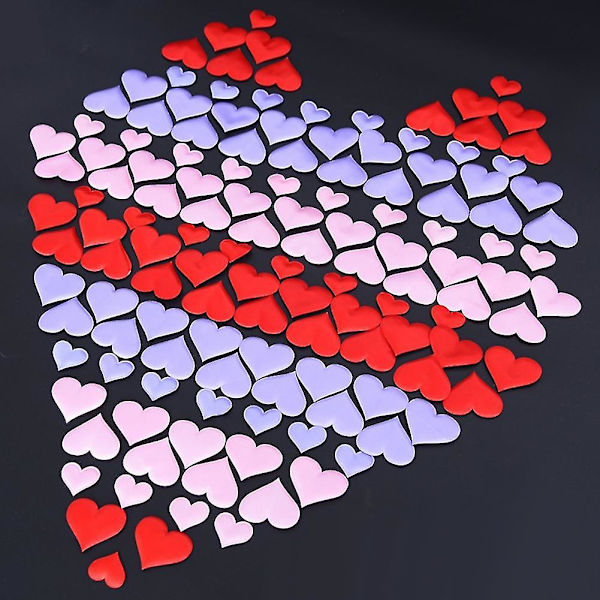 100 kpl Romanttinen naimisissa oleva rakkaussydän Sparkle konfettipöytä hääjuhla Red 3.5 cm