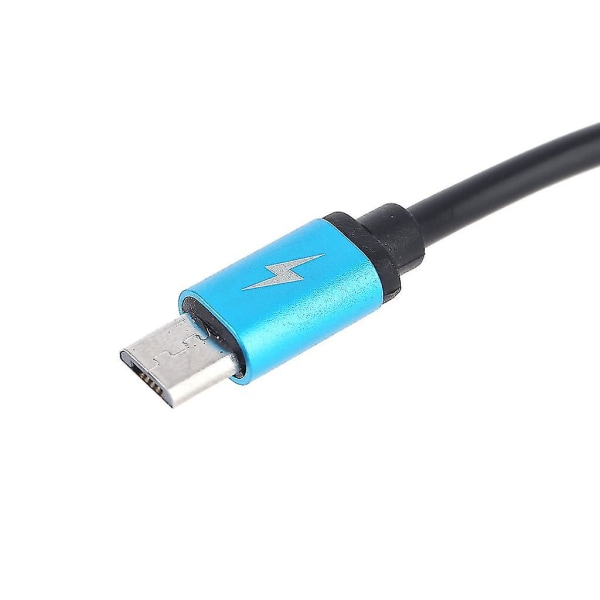 18cm/60cm Micro Usb han til han 5 pin konverter Otg adapter ledning datakabel sort Black