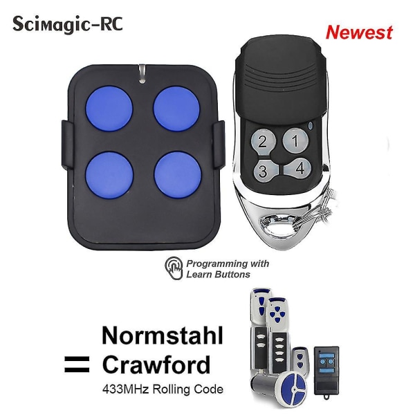 Normstahl Ea433 2ks 4ks Garagedörr Fjärrkontroll 43392mhz Rolling Code Crawford Rcu433-2 Rcu433-4 N002800 T433-4 2km Micro SMG-240