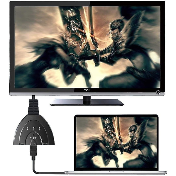 Hdmi-kytkin Hdmi Pigtail Switch -jakaja 3 In 1 Out