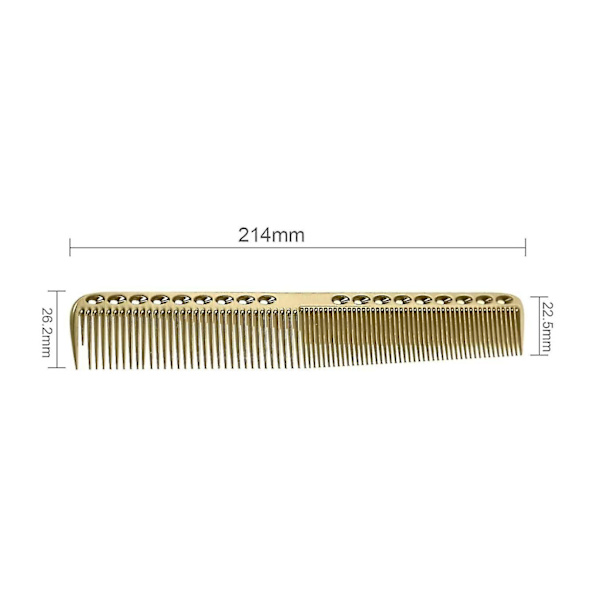Bærbar hårstylist Special Aluminum Kam hårværktøj (sølv, stor) 1 stk. gold 18CM