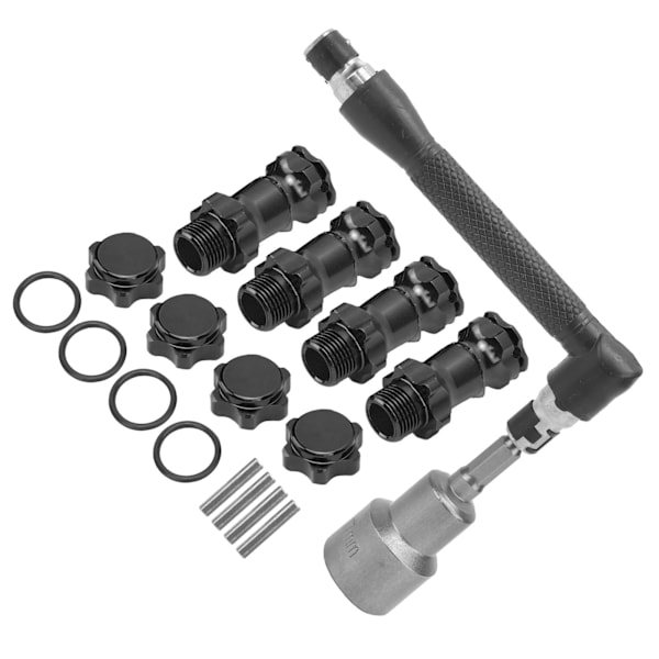 17 mm Hex Adapter 1/8 RC Controller Bilforlænger 29 mm Topnøglesæt Sort