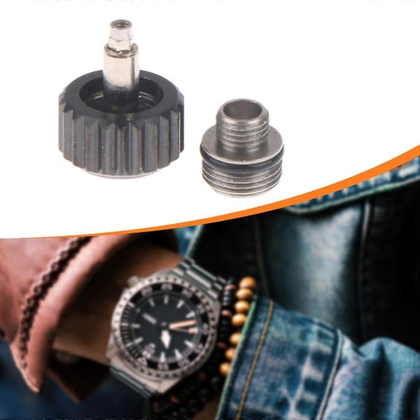 【BQ】Urkrone sæt Urreparationsværktøj 7mm Metal Reservedele Rustfrit Robust Black